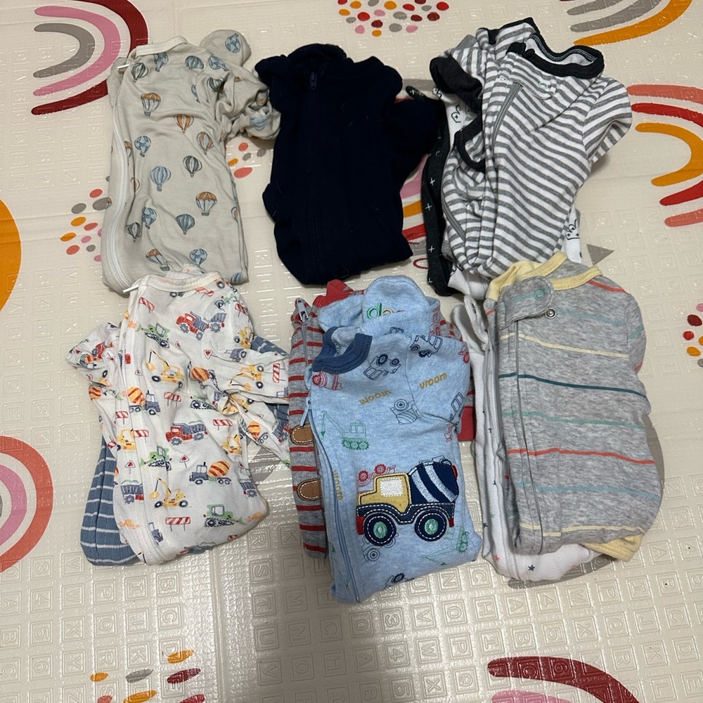 Bundle of boy sleepers 0-3 months